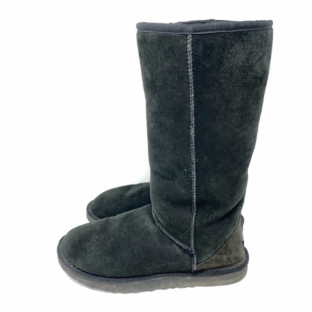 UGG Black Tall Suede Winter Boots